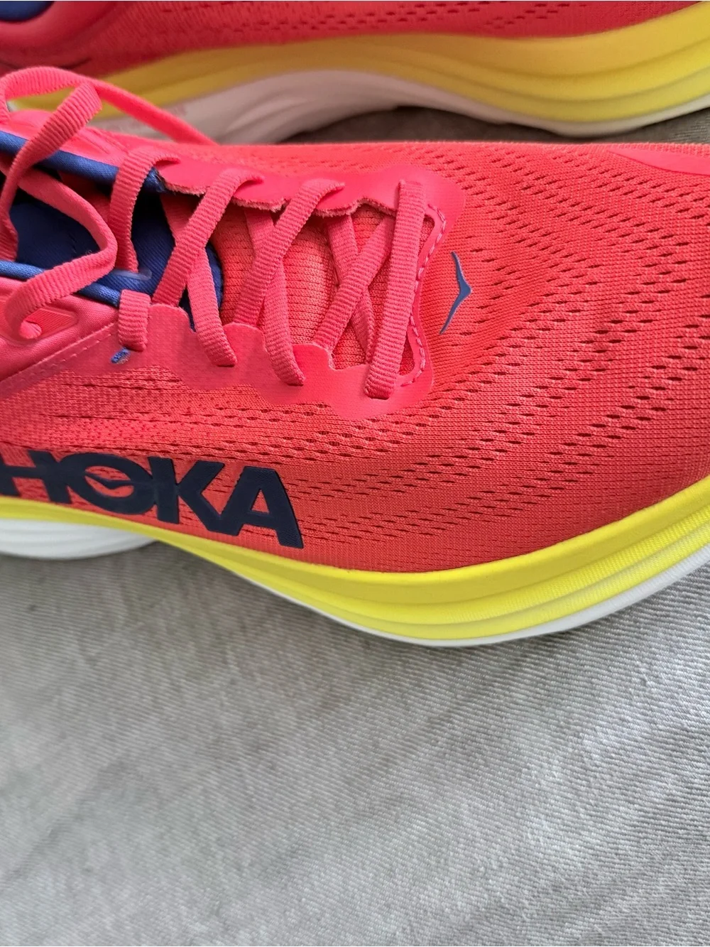 Hoka Bondi 8 Running Shoe - Red Alert Flame - Picture 6 of 9